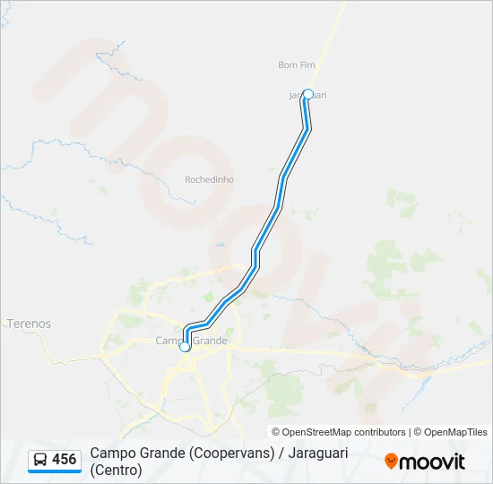 456 Bus Line Map