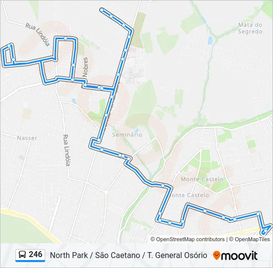 246 Bus Line Map