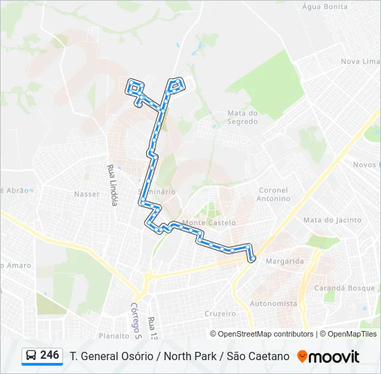 246 Bus Line Map