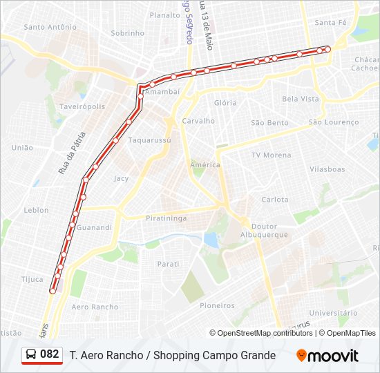 082 bus Line Map