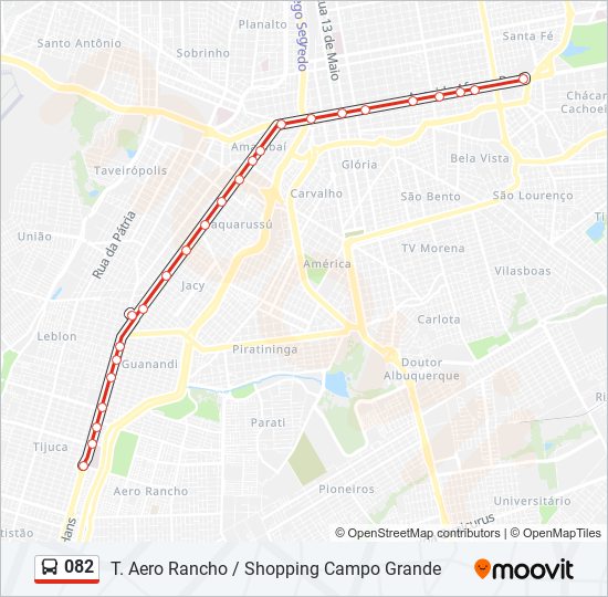 082 bus Line Map