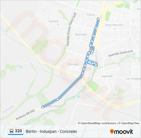 320 Bus Line Map