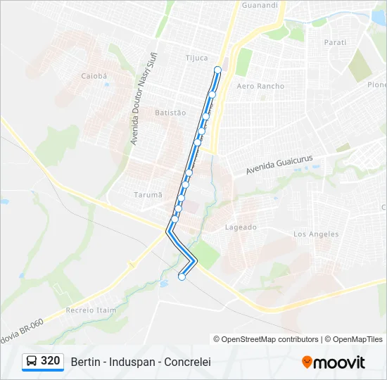 320 Bus Line Map