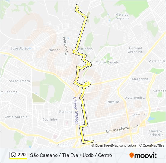 220 bus Line Map