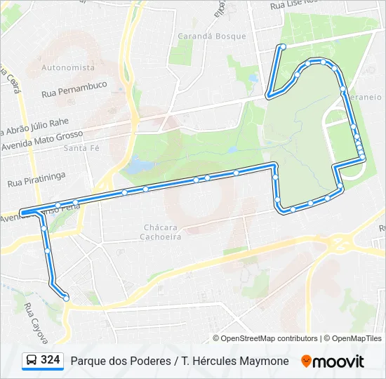 324 Bus Line Map