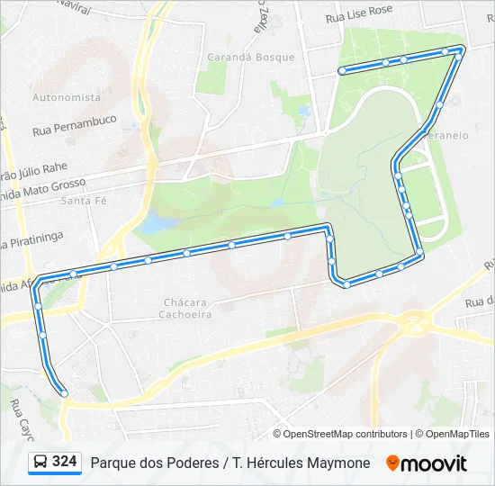 324 Bus Line Map
