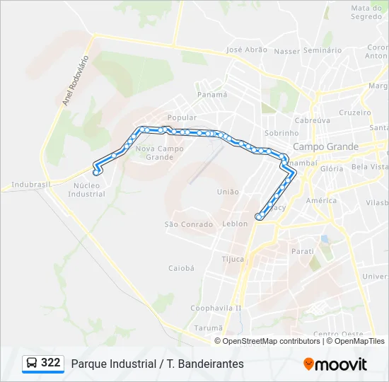 322 Bus Line Map