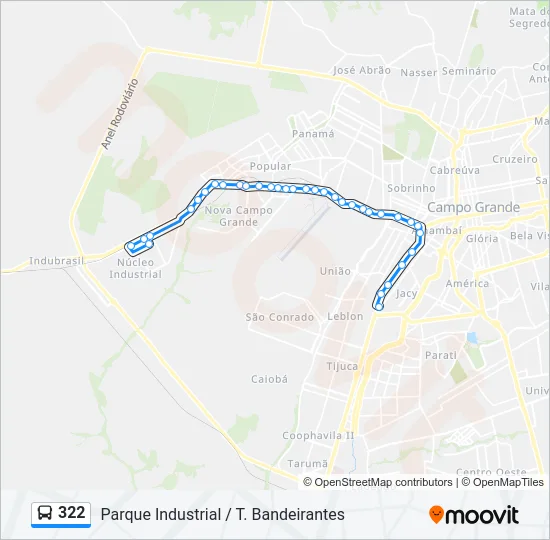 322 Bus Line Map