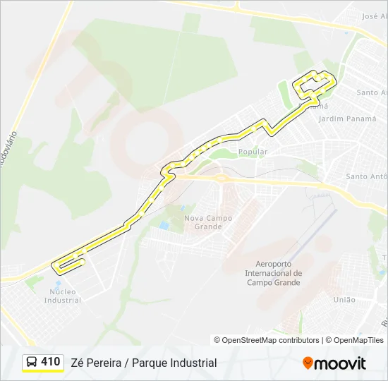 410 Bus Line Map