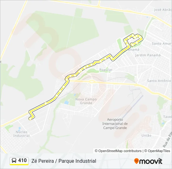 410 Bus Line Map
