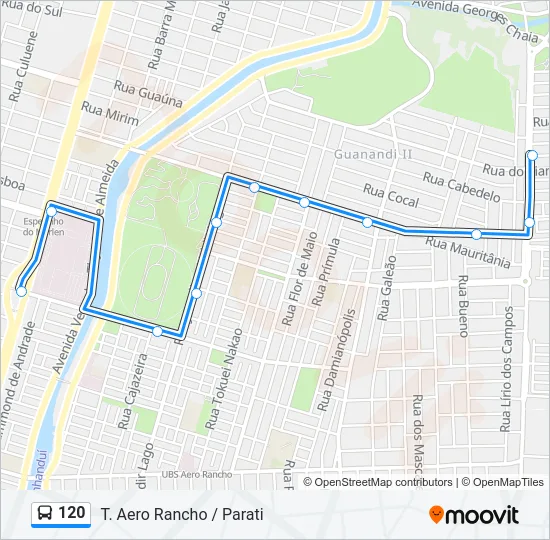 120 Bus Line Map