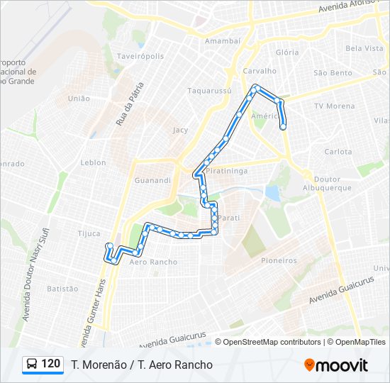 120 bus Line Map