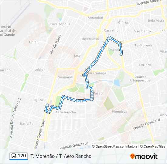 120 Bus Line Map