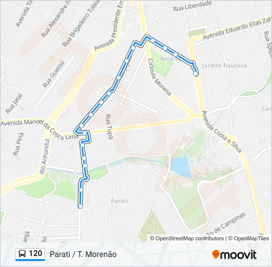 120 Bus Line Map