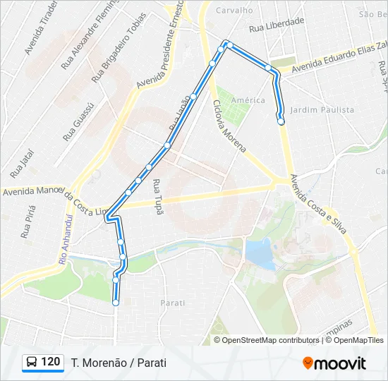 120 Bus Line Map