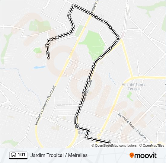 101 Bus Line Map
