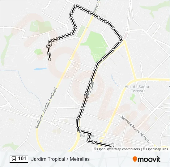 101 Bus Line Map