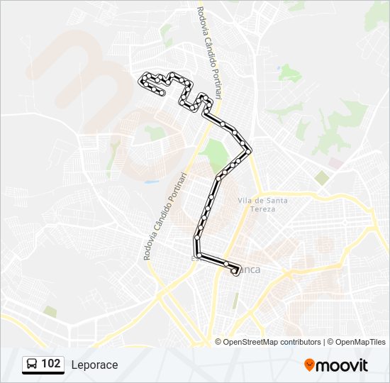 102 Bus Line Map