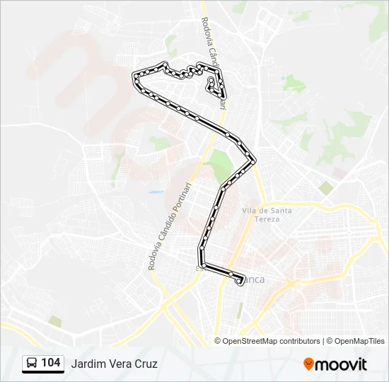 104 Bus Line Map