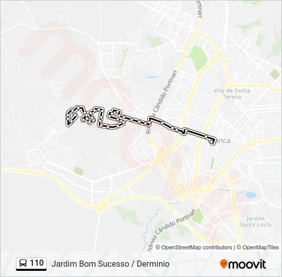110 Bus Line Map