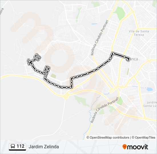 112 Bus Line Map
