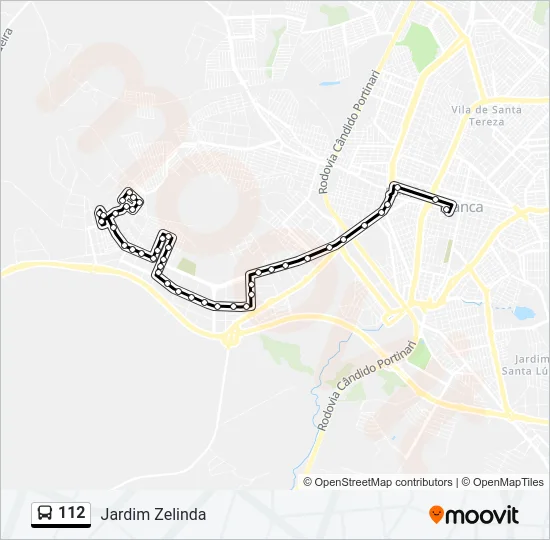 112 Bus Line Map
