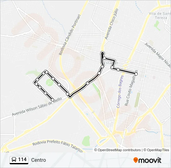 114 Bus Line Map