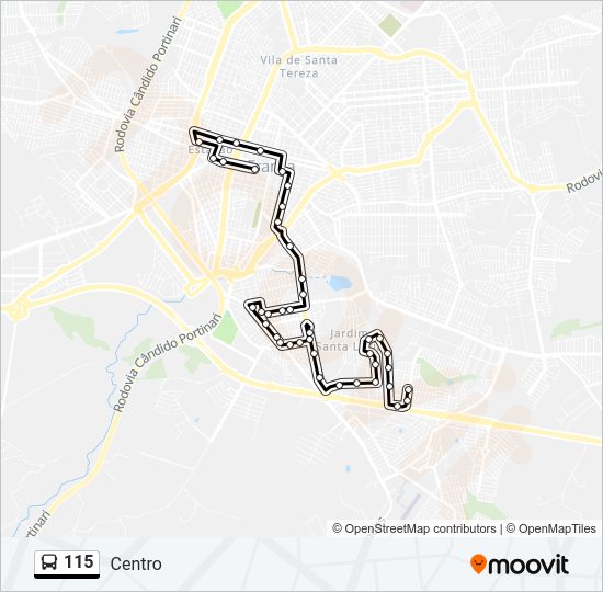 115 Bus Line Map