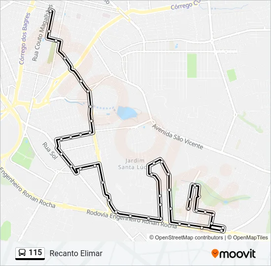 115 Bus Line Map