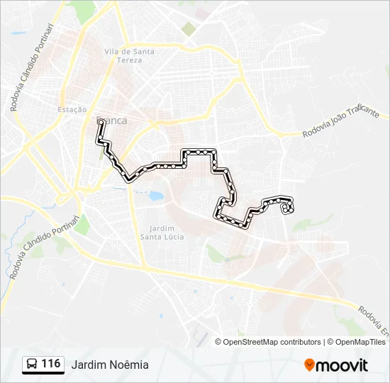116 Bus Line Map