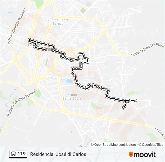 119 Bus Line Map