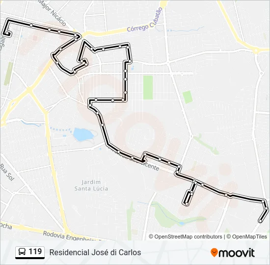 119 Bus Line Map
