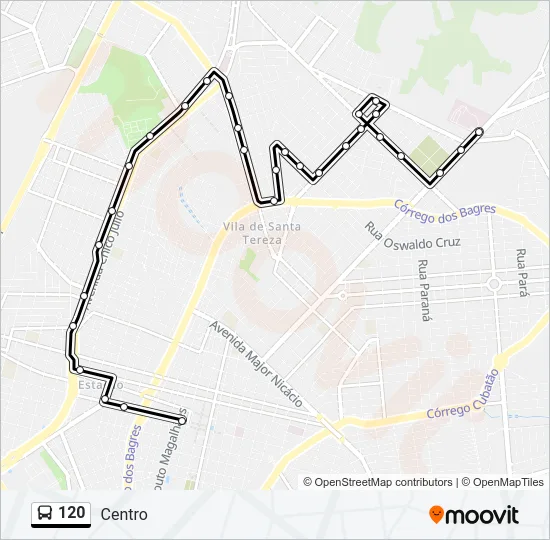 120 Bus Line Map