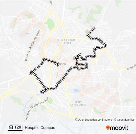 120 Bus Line Map
