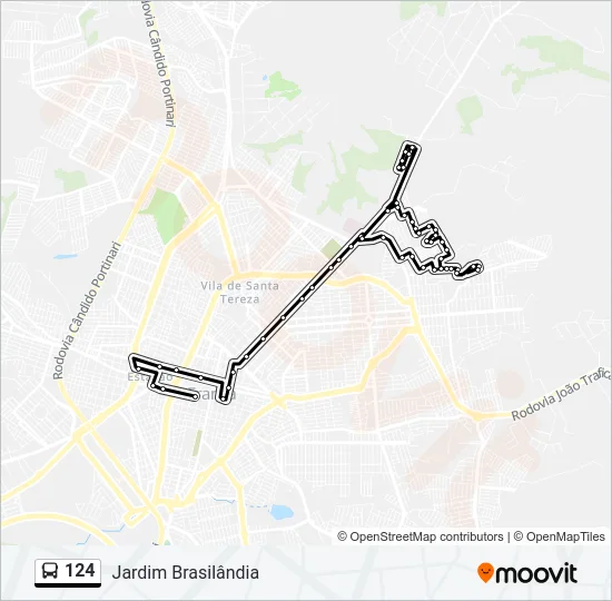 124 Bus Line Map