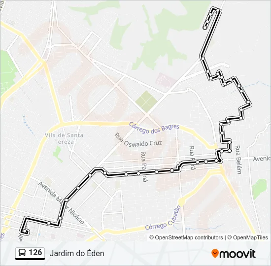 126 Bus Line Map