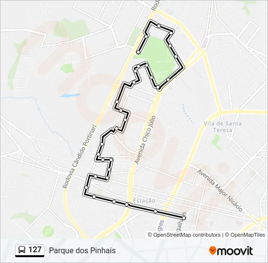 127 Bus Line Map