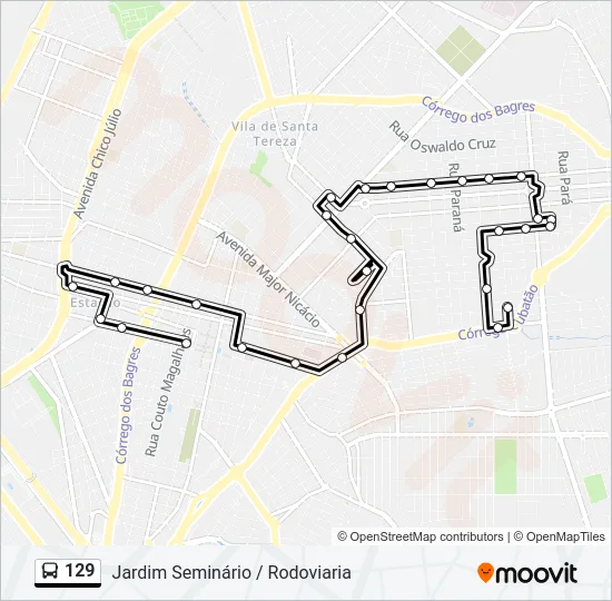 129 Bus Line Map