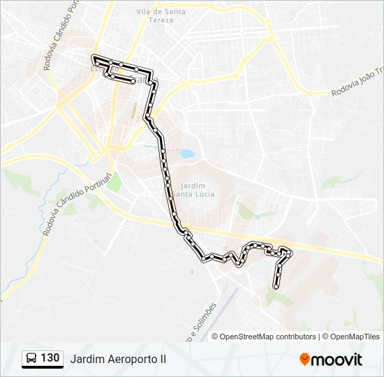 130 Bus Line Map