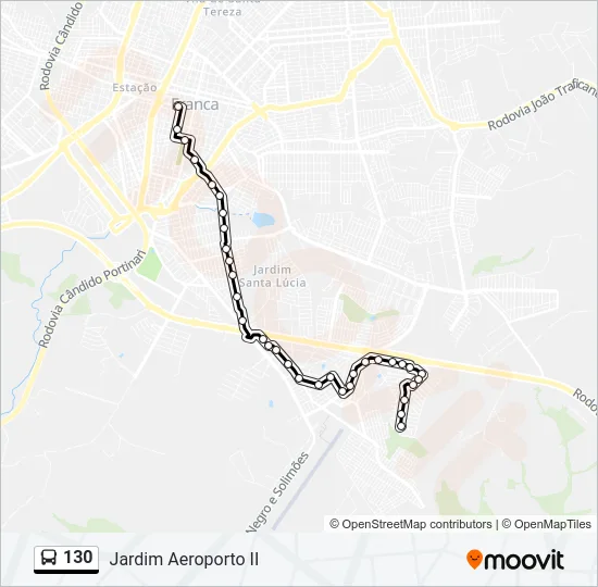 130 Bus Line Map