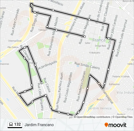132 Bus Line Map
