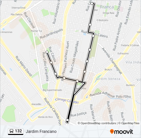 132 Bus Line Map