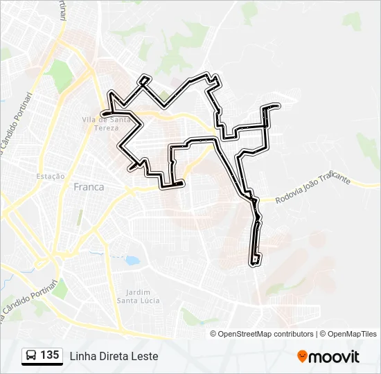 135 Bus Line Map
