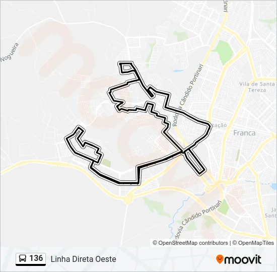 136 Bus Line Map