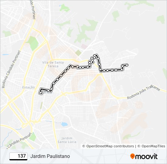 137 bus Line Map