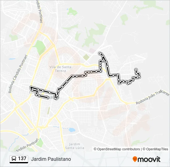 137 Bus Line Map