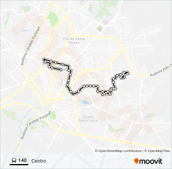 140 Bus Line Map