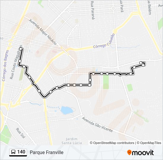 140 Bus Line Map
