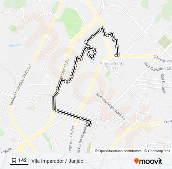 142 Bus Line Map