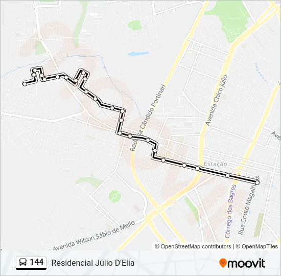 144 Bus Line Map